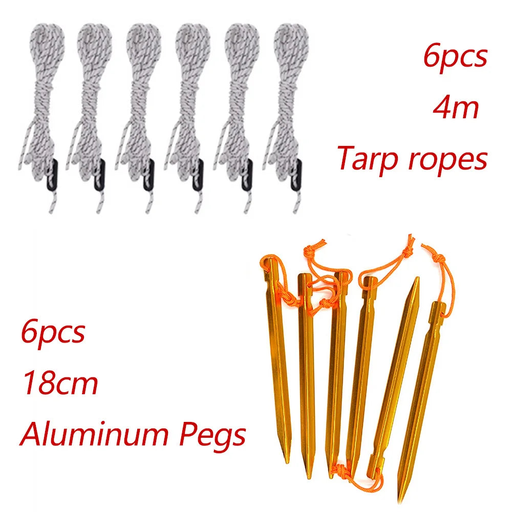 Waterproof Tactical Tent Tarp - 19 Hang Points, Lightweight Camping Sun Shelter