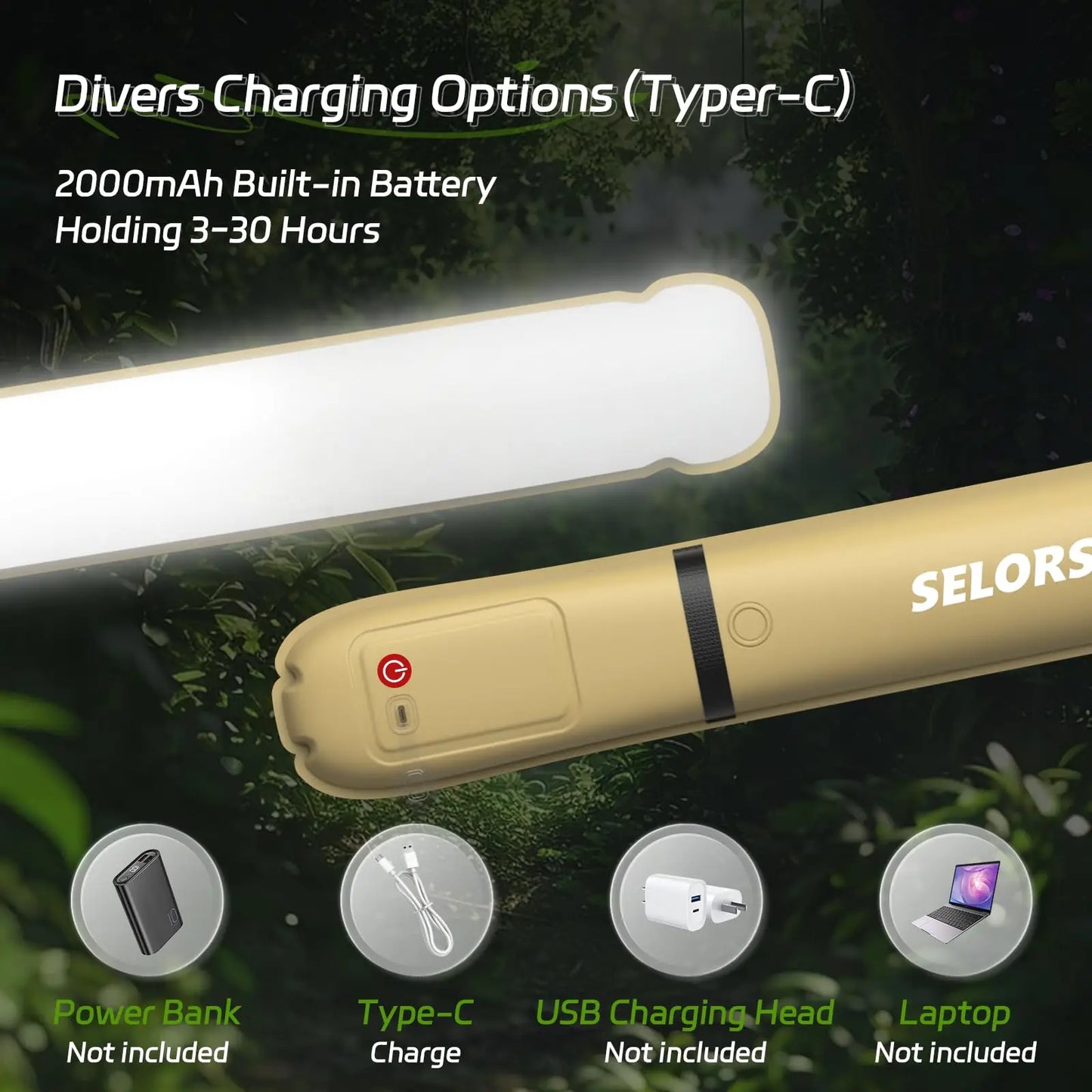 š¦ SELORSS RECHARGEABLE PORTABLE CAMPING SPOTLIGHT š”