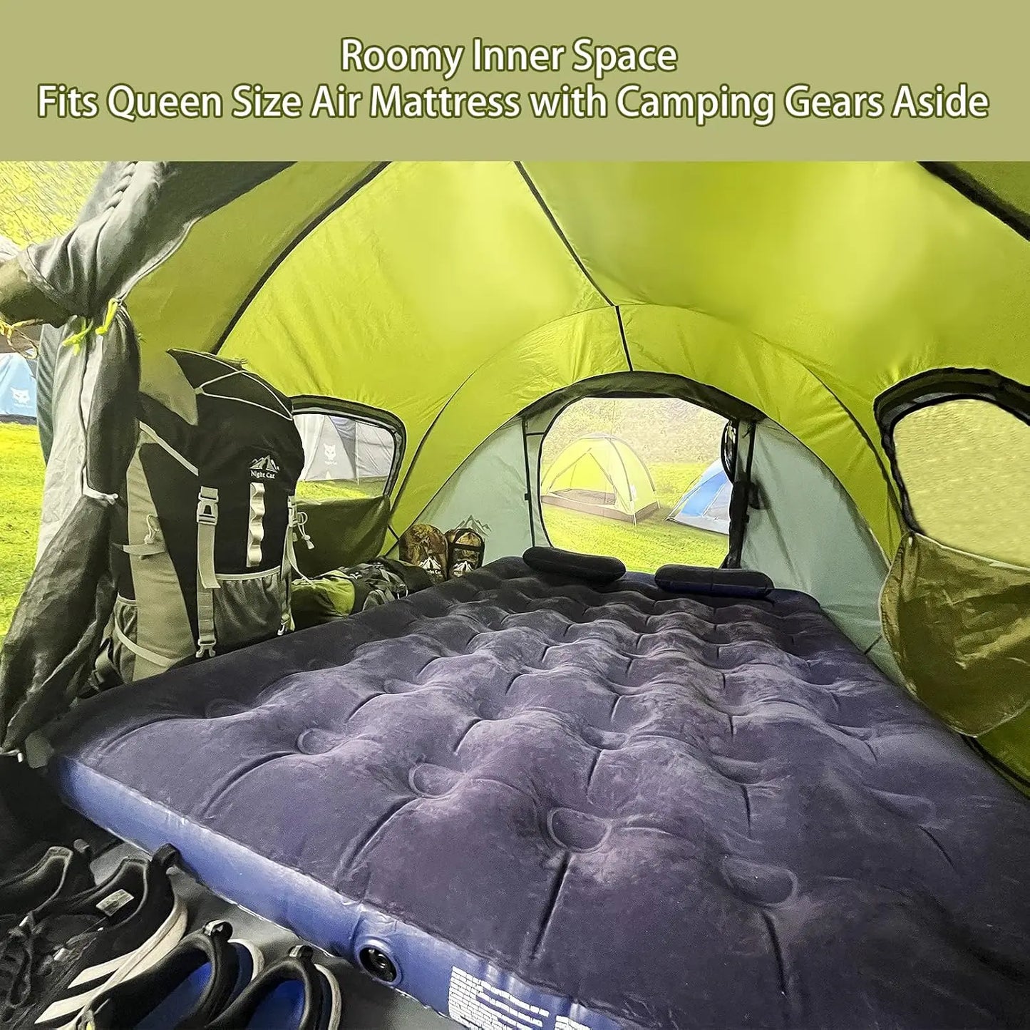 ⛺ Night Cat Pop-Up Tent for 2 ⚡ Instant Setup – Waterproof, Hassle-Free Shelter!