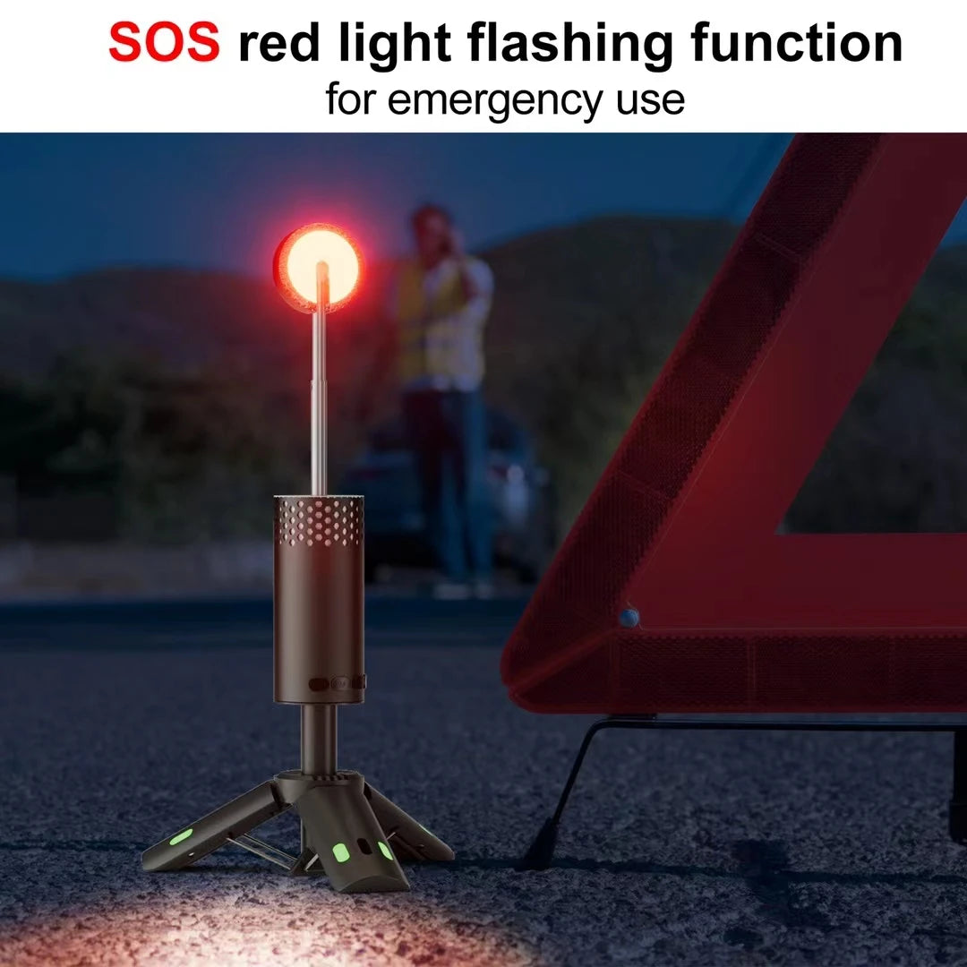 Telescopic 10000mAh USB Rechargeable LED Camping Light with Magnet & Tripod Base