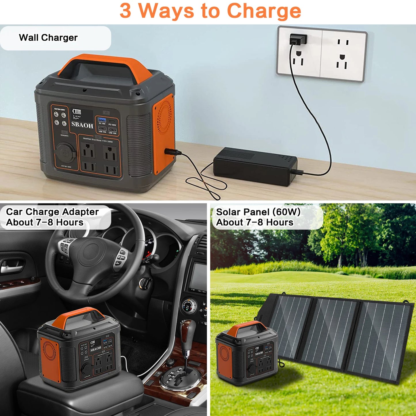 š 300W Portable Power Station ā 296Wh āļø Solar-Ready ⢠Quick Charge ⢠AC/DC + LED Light