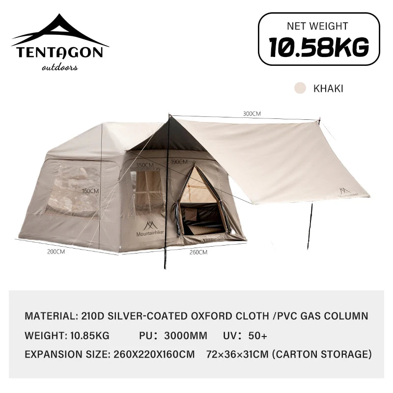 โบ 3โ4 Person Pop-Up Family Tent ๐ Waterproof โข Anti-UV โข Fast Setup for Beach or Camp