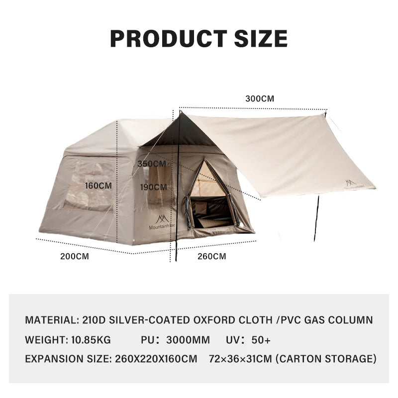 โบ 3โ4 Person Pop-Up Family Tent ๐ Waterproof โข Anti-UV โข Fast Setup for Beach or Camp
