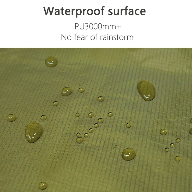 Waterproof Tactical Tent Tarp - 19 Hang Points, Lightweight Camping Sun Shelter