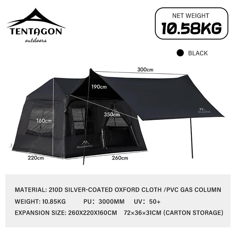 โบ 3โ4 Person Pop-Up Family Tent ๐ Waterproof โข Anti-UV โข Fast Setup for Beach or Camp
