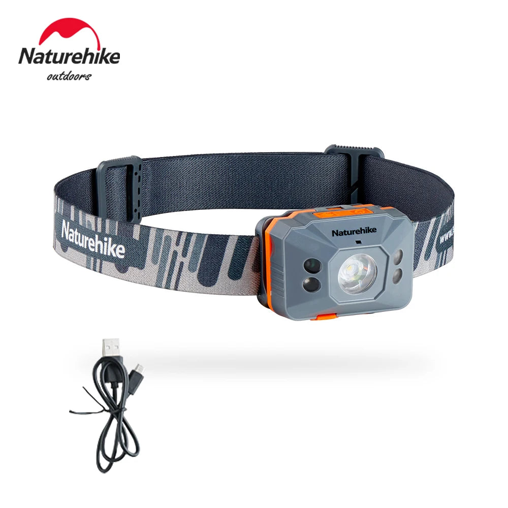 Naturehike LED Headlamp, USB Rechargeable for Camping & Fishing
