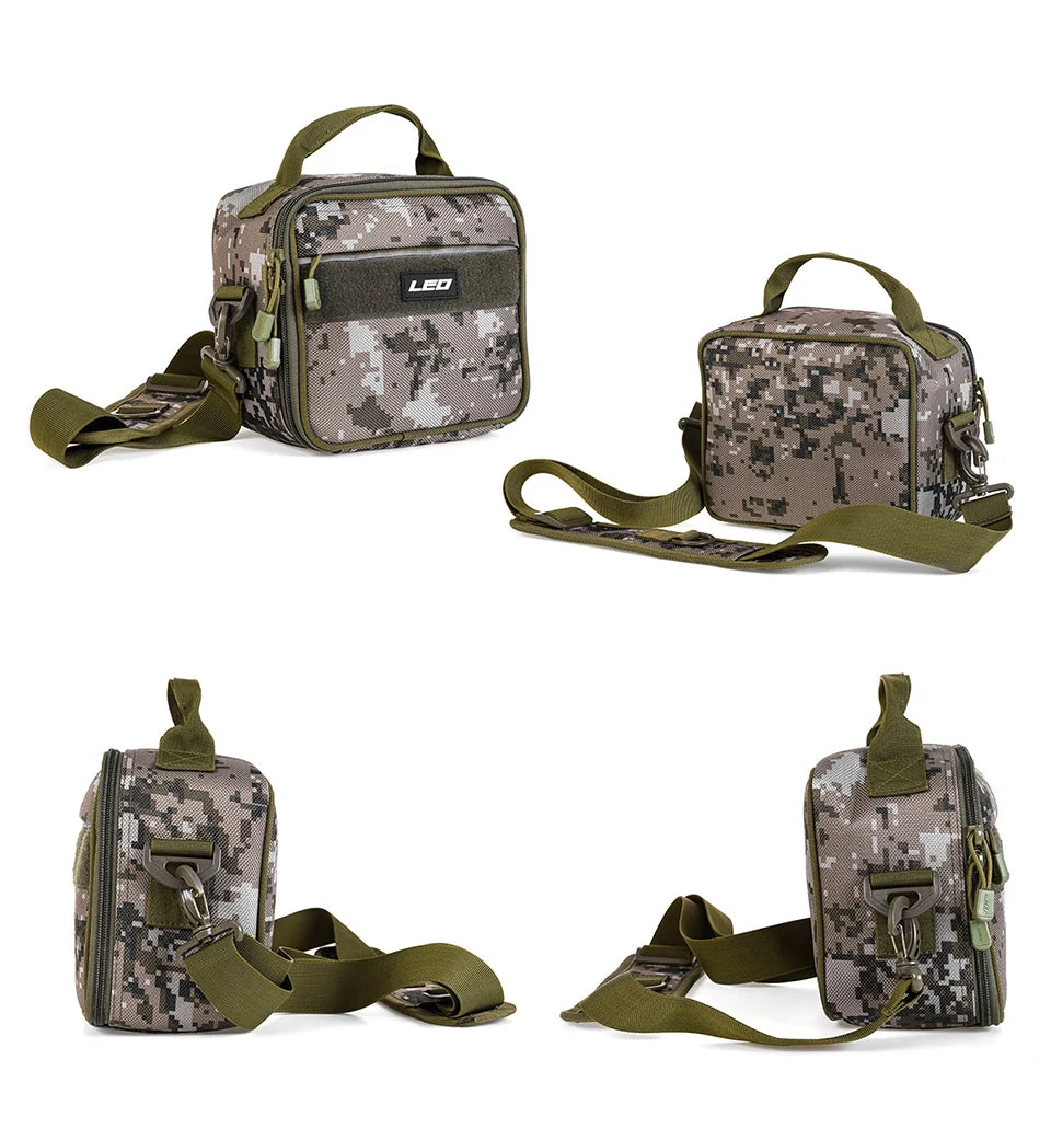 "Multi-Function Fishing Bag – Shoulder, Crossbody, or Waist Pack | Water-Resistant, Lightweight, and Spacious with Adjustable Strap | Large & Mini Sizes"