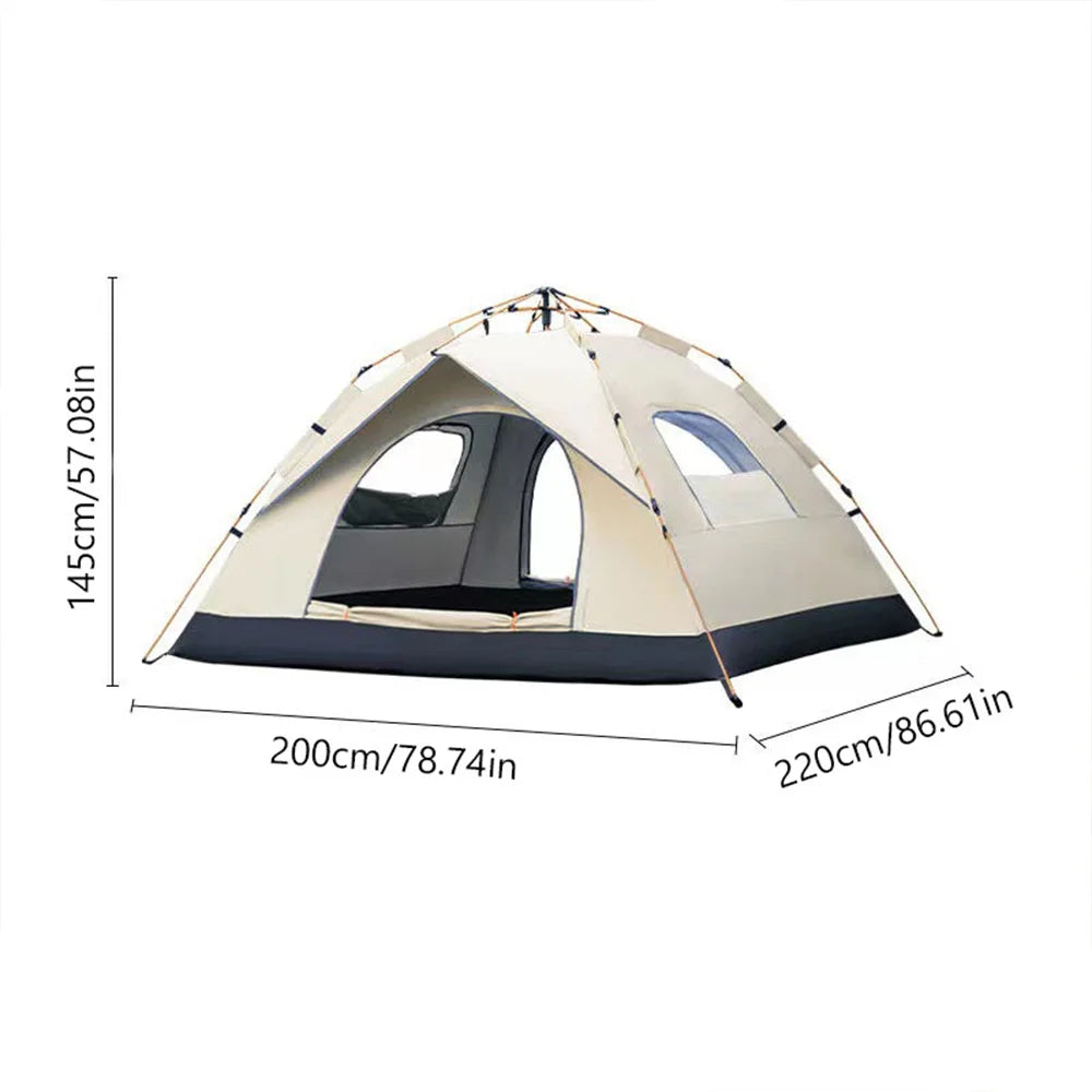 ⛺⚡ QUICK‑OPEN CAMPING TENT 🚗 Dual Doors • 2 Windows • Road‑Trip Ready
