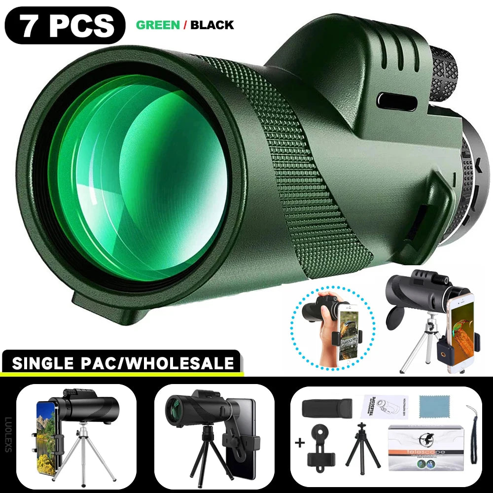 🔭 ULTRA ZOOM 80x100 HD TELESCOPE 🔍 – COMPACT POWER FOR OUTDOOR ADVENTURE!