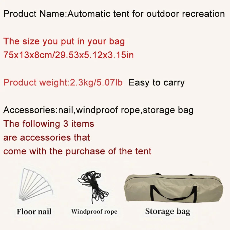 🌄 OUTDOORMASTER DOUBLE-LAYER CAMPING TENT 🌄 Waterproof ✅ Foldable ✅ All-Season Ready 🏕️