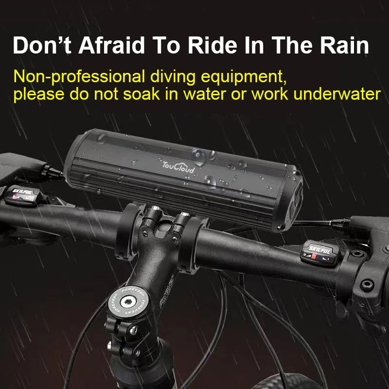TouCloud Bike Light – Ultra Bright & USB Rechargeable! 3/5 LED Headlamp 🔦 | 8000mAh Power 💥 | Road + MTB Ready 🚴