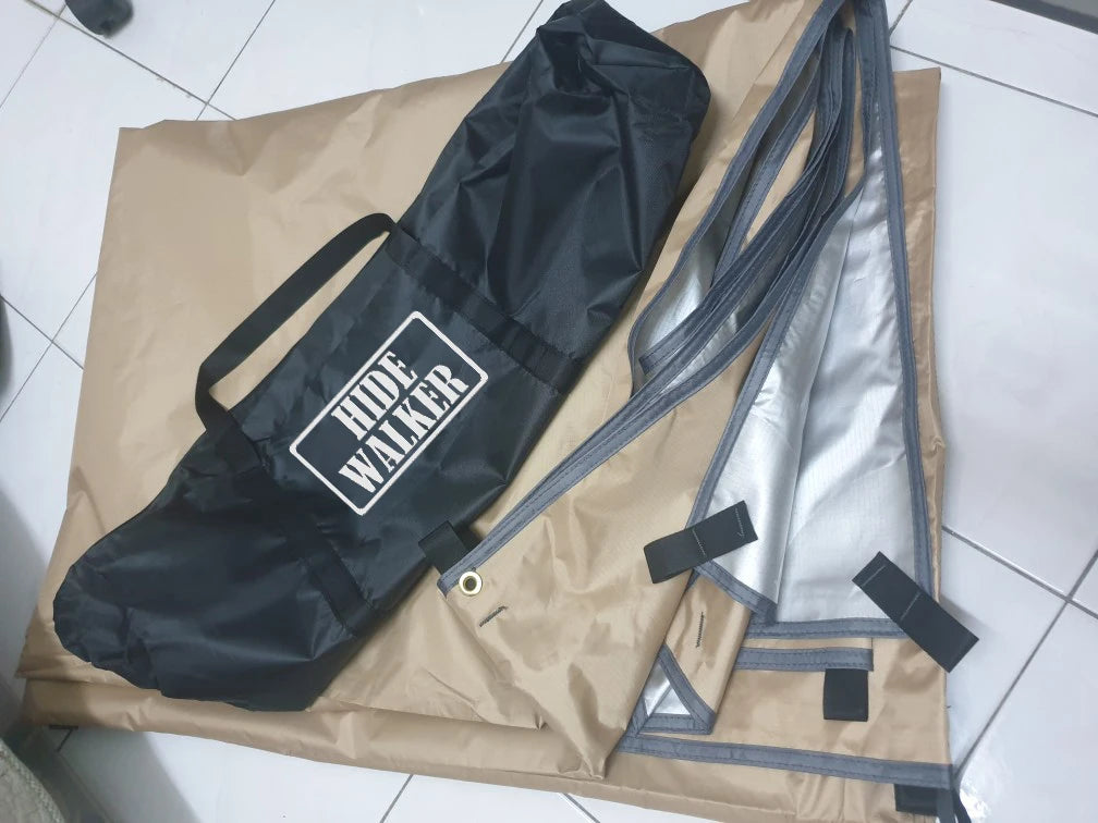 Waterproof Tactical Tent Tarp - 19 Hang Points, Lightweight Camping Sun Shelter
