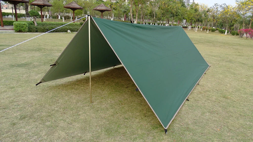 Waterproof Tactical Tent Tarp - 19 Hang Points, Lightweight Camping Sun Shelter