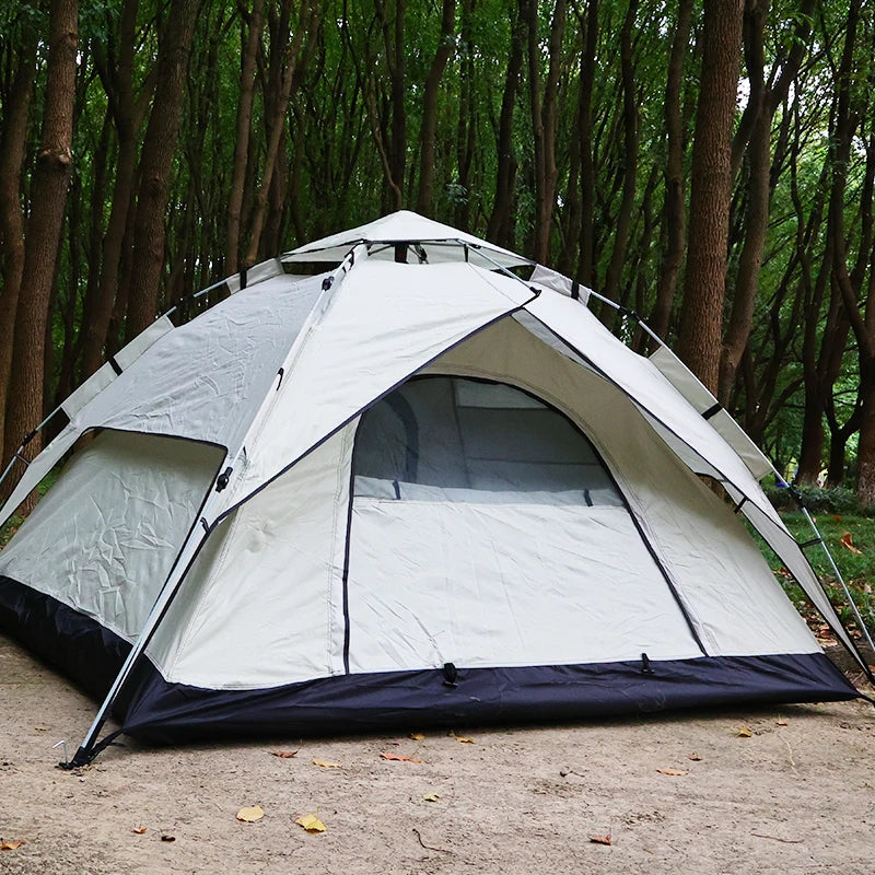 🌄 OUTDOORMASTER DOUBLE-LAYER CAMPING TENT 🌄 Waterproof ✅ Foldable ✅ All-Season Ready 🏕️