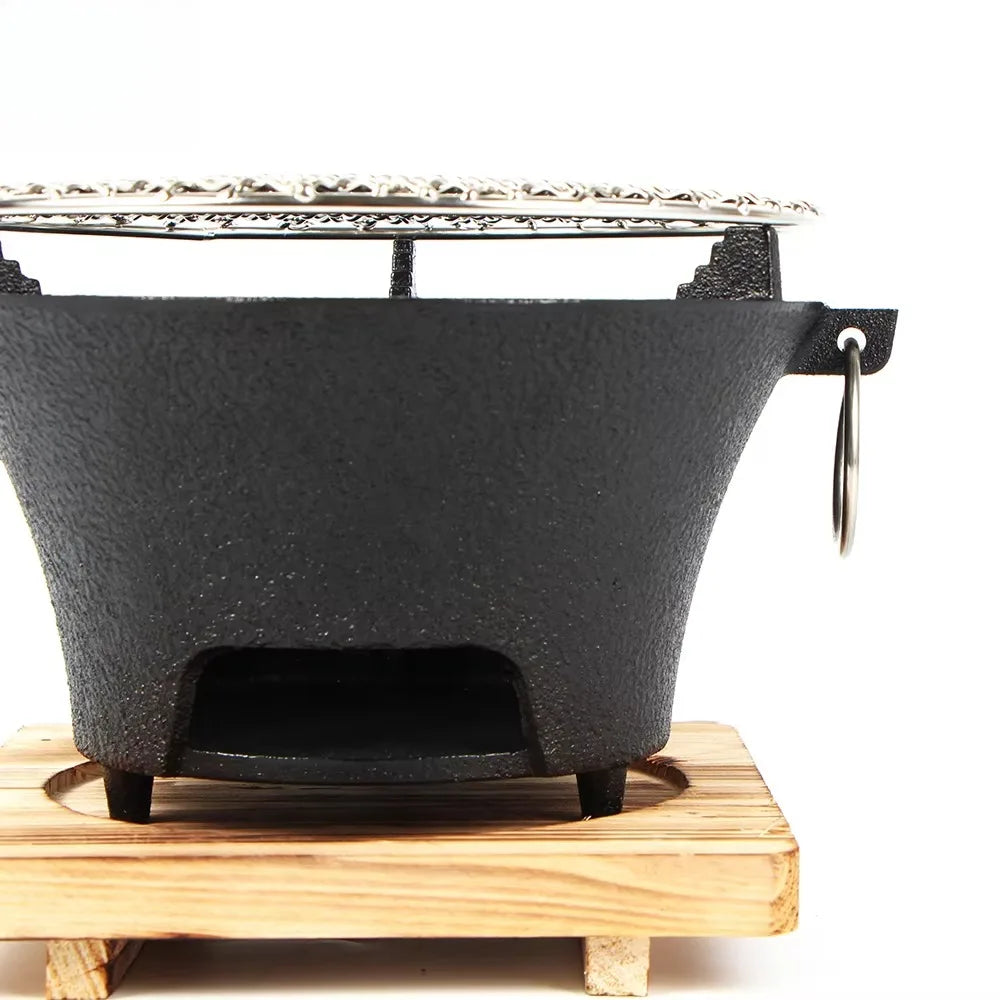 š² Cast Iron BBQ Stove ā Korean/Japanese Style š„ Charcoal, Alcohol & Fire Pit Ready for Home or Camp