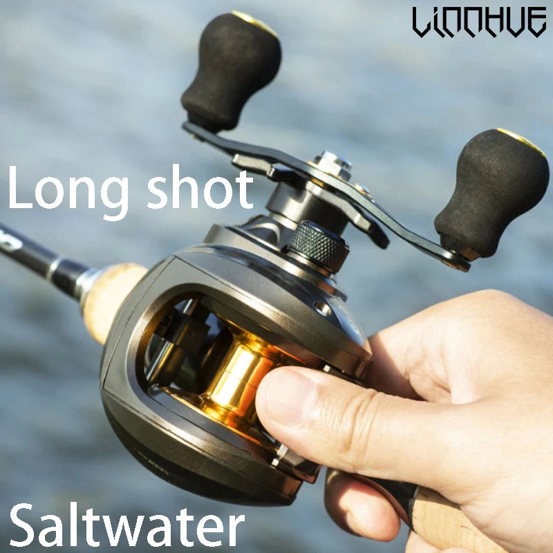 LINNHUE NEW Fishing Reel AK2000 Baitcasting Reel 7.2:1 High Speed 8KG Max Drag Saltwater Fishing Reel For Bass ,Pesca