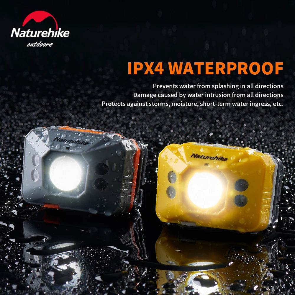 Naturehike LED Headlamp, USB Rechargeable for Camping & Fishing