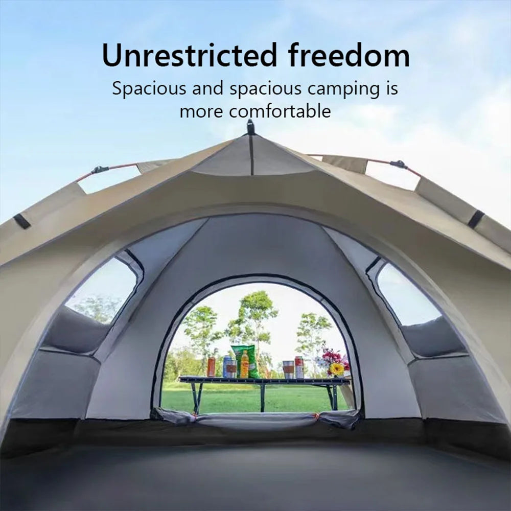 ⛺⚡ QUICK‑OPEN CAMPING TENT 🚗 Dual Doors • 2 Windows • Road‑Trip Ready