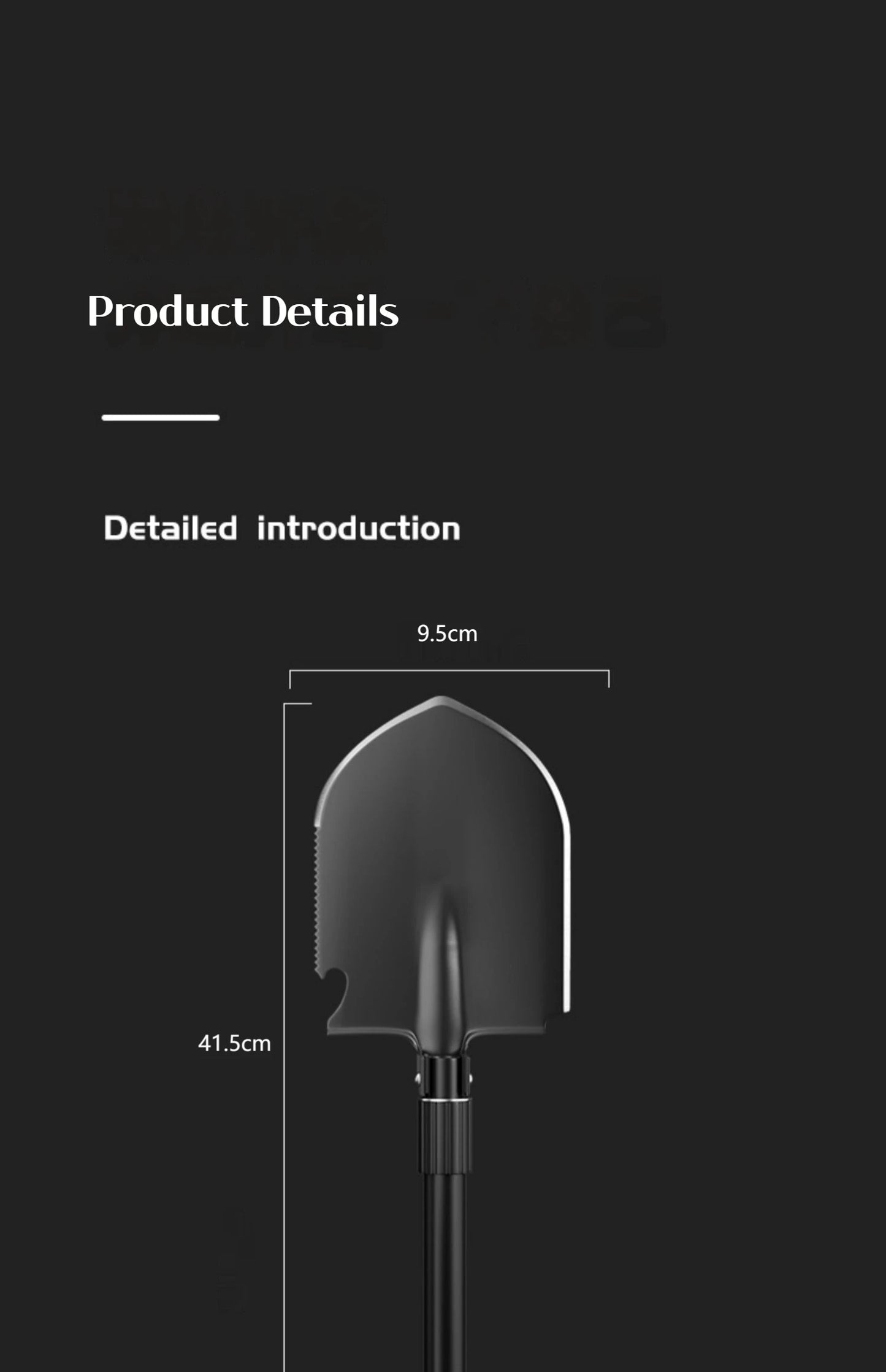 3-in-1 Camping Shovel: Shovel, Pickaxe & Hoe