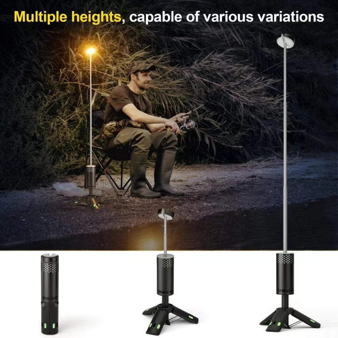Telescopic 10000mAh USB Rechargeable LED Camping Light with Magnet & Tripod Base