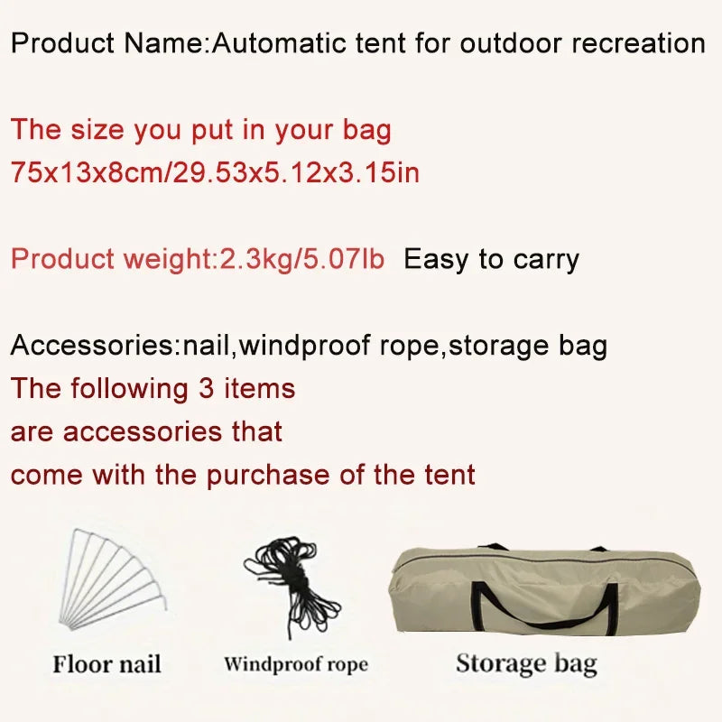 🌄 OUTDOORMASTER DOUBLE-LAYER CAMPING TENT 🌄 Waterproof ✅ Foldable ✅ All-Season Ready 🏕️