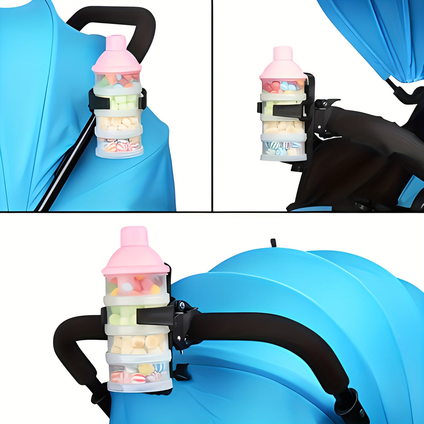 "Quick-Release Bike Bottle Holder, 360° Rotating Cup Holder for Bicycles & Scooters"