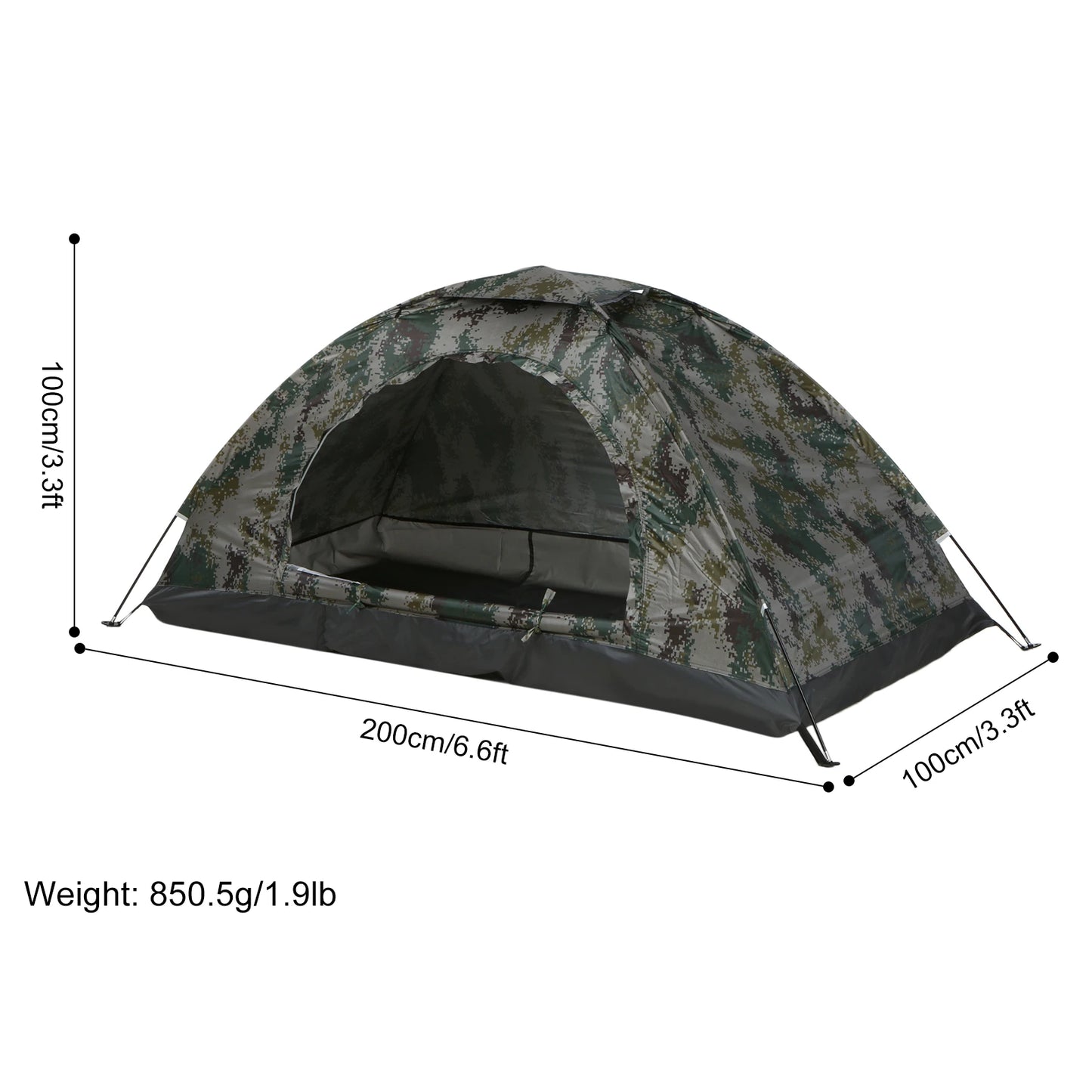 Tomshoo Ultralight 1-2 Person Camping Tent with UPF 30+ Coating