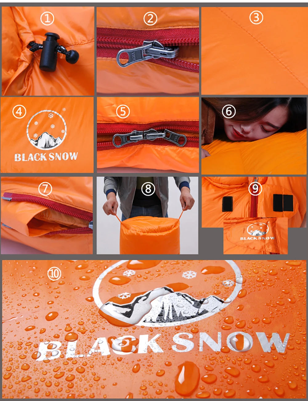 " Goose Down Mummy Sleeping Bag for Winter, with  4 Thickness Options, for Travel & Camping"