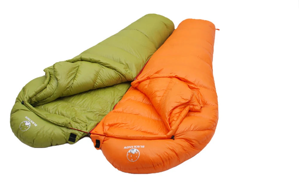 " Goose Down Mummy Sleeping Bag for Winter, with  4 Thickness Options, for Travel & Camping"