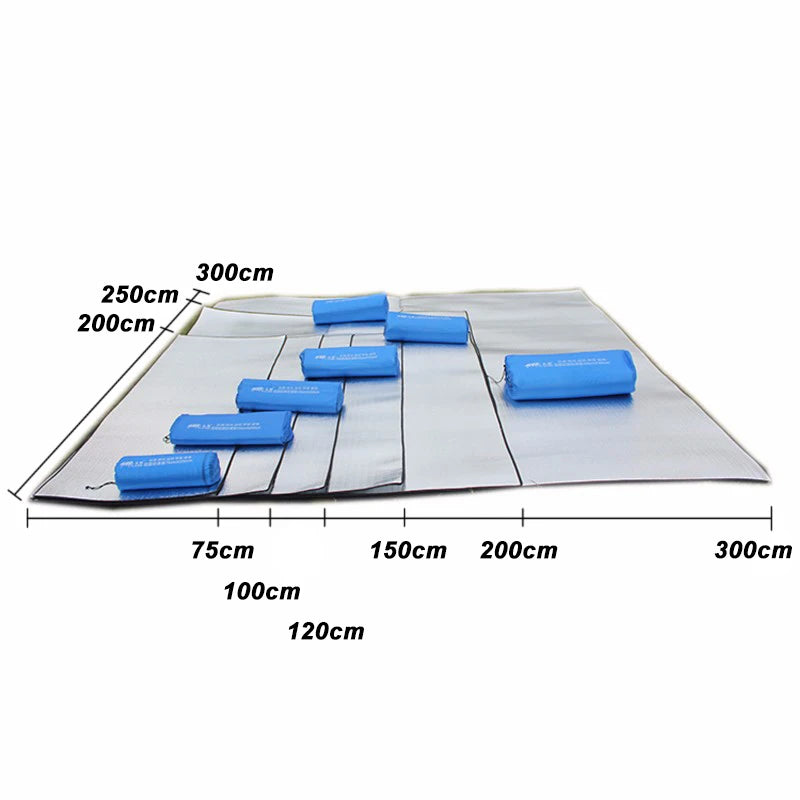 Thermal Camping Mat: Foam, Aluminum Insulation, Reflective Heat Pad