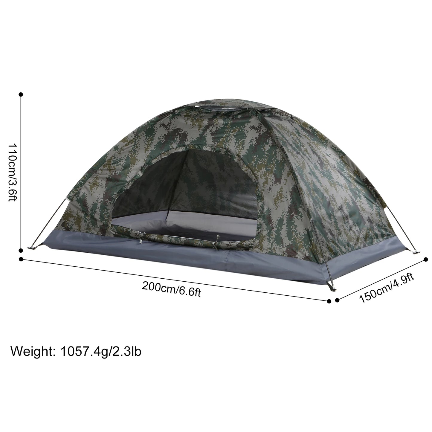 Tomshoo Ultralight 1-2 Person Camping Tent with UPF 30+ Coating