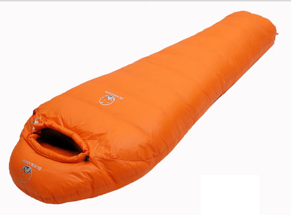 " Goose Down Mummy Sleeping Bag for Winter, with  4 Thickness Options, for Travel & Camping"