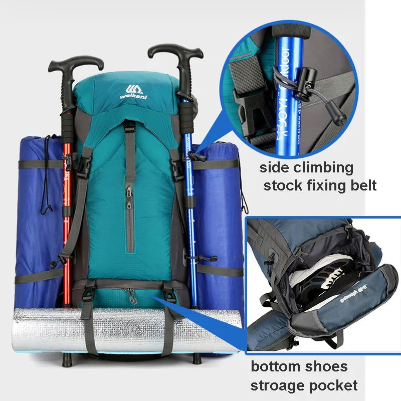 Nylon Camping Travel Bag With Rain Cover