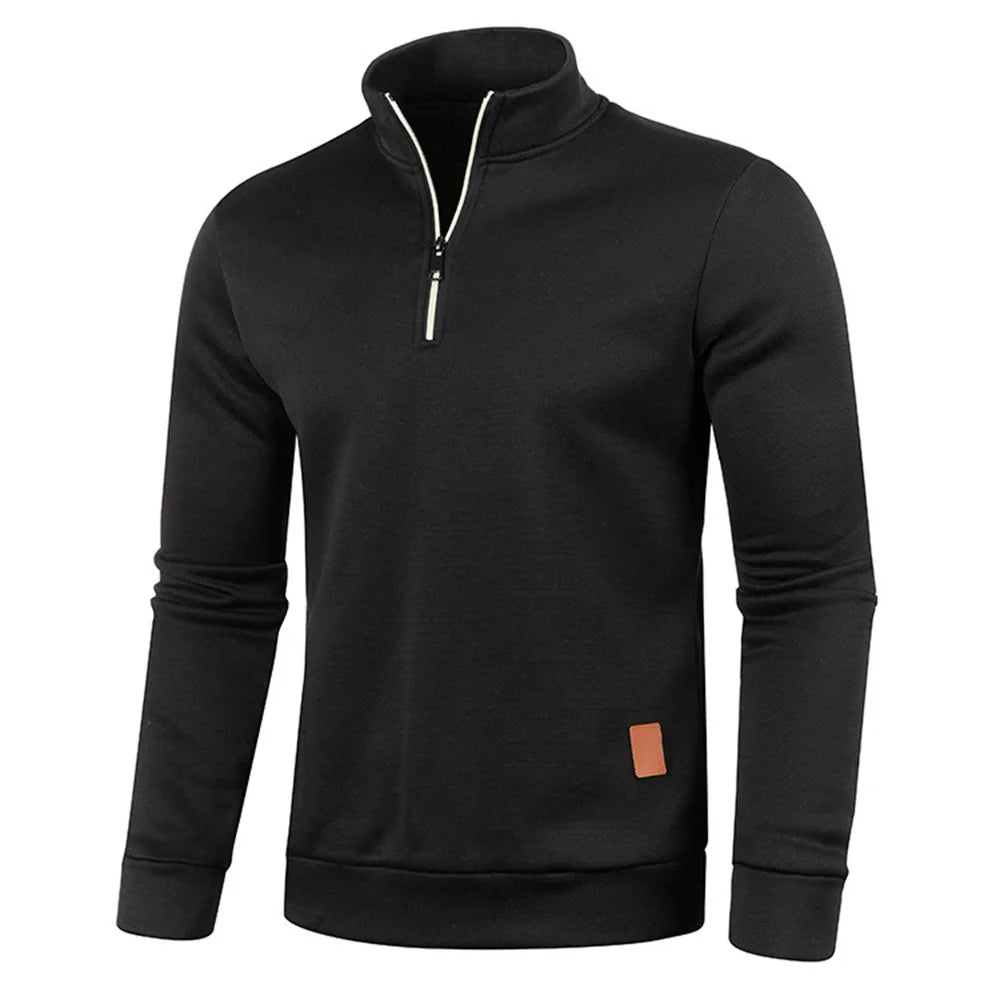 Cozy Men's Half-Zip Turtleneck Pullover – The Perfect Holiday Sweater Gift!