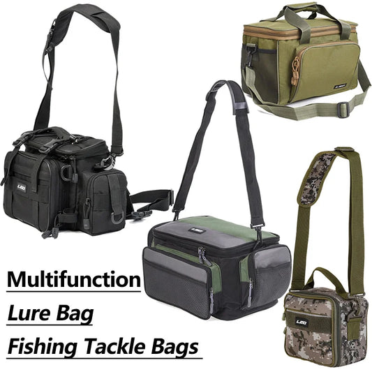 "Multi-Function Fishing Bag – Shoulder, Crossbody, or Waist Pack | Water-Resistant, Lightweight, and Spacious with Adjustable Strap | Large & Mini Sizes"