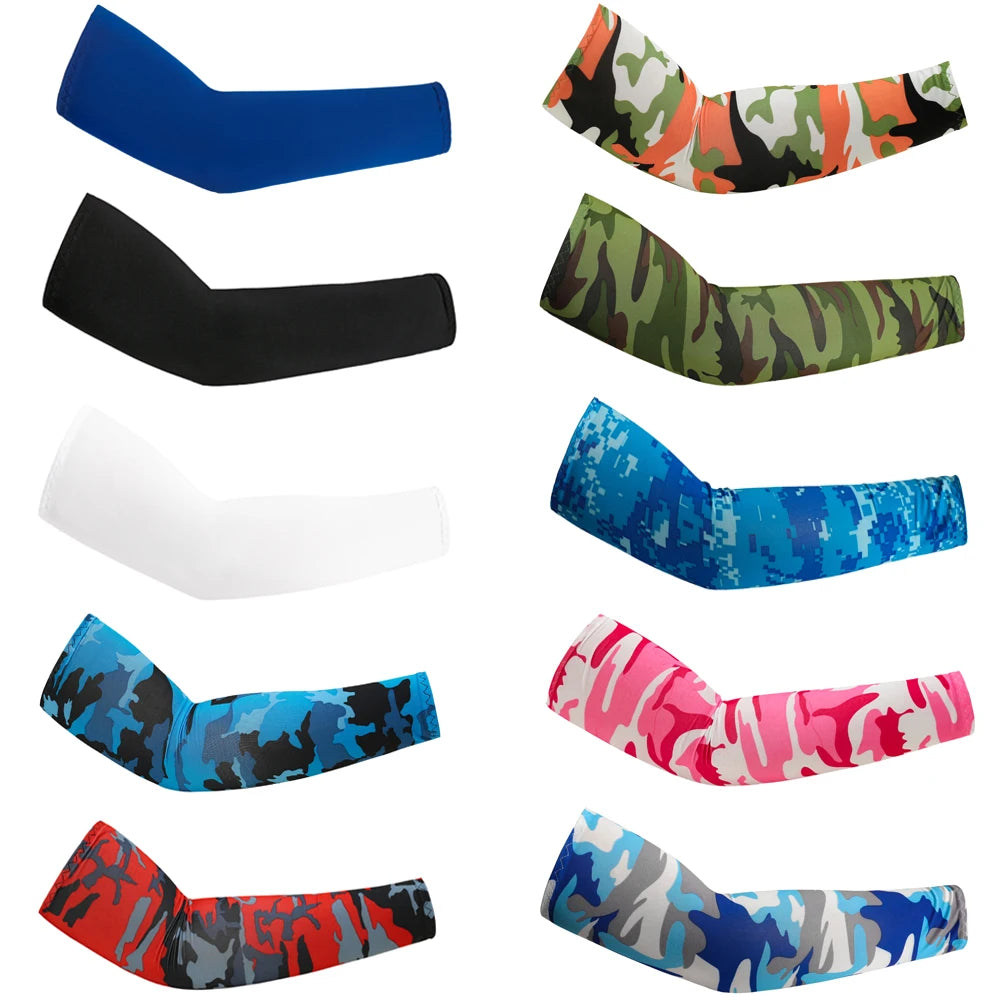 2Pcs Unisex Cooling Arm Sleeves Cover - Sports, UV Protection & Tattoo Cover