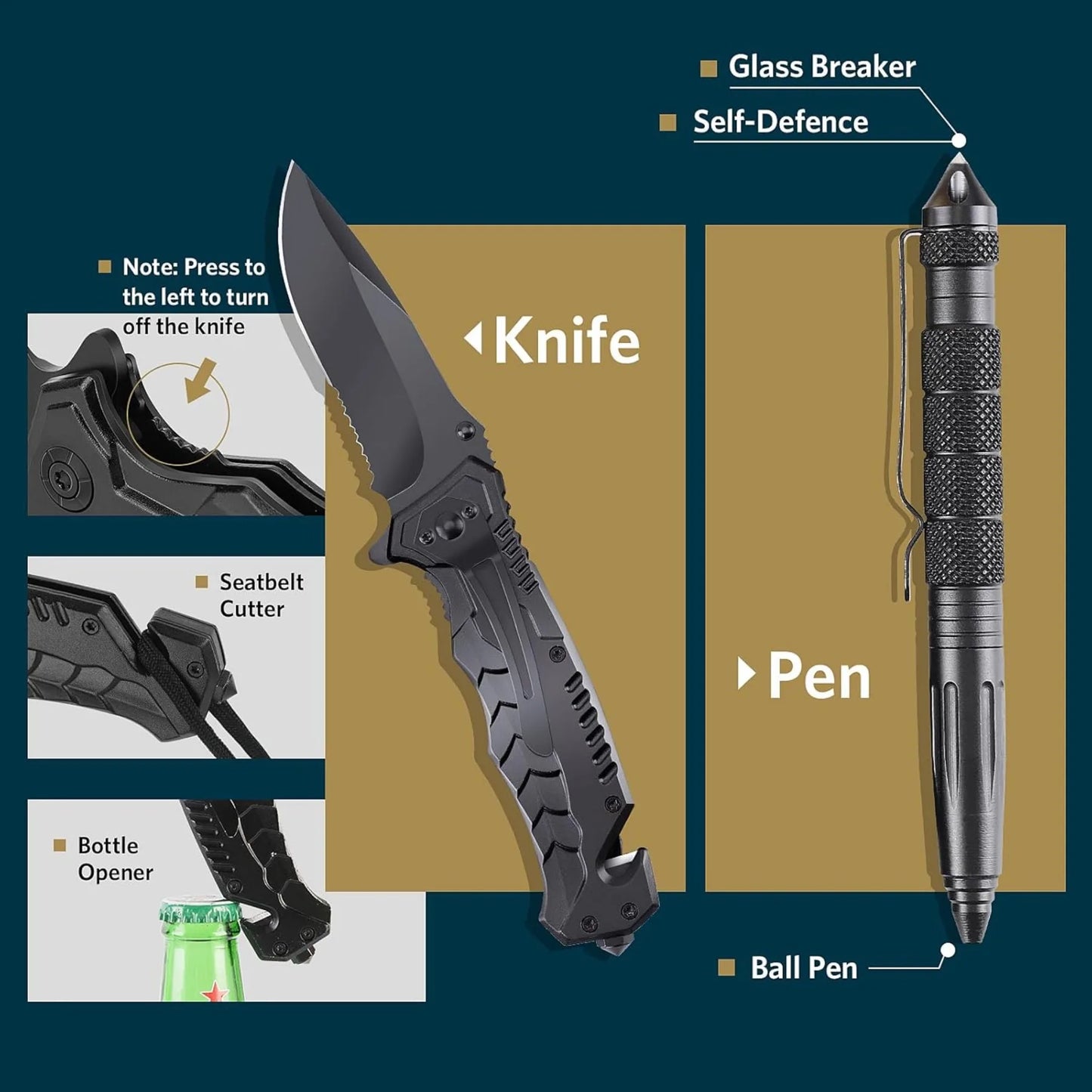 🧭 13-in-1 Survival Gear Kit 🛠️ Tactical Tools for Camping, Hiking & Emergency Use