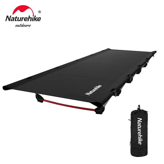 "Naturehike Green Field Ultralight Camping Cot – Portable Folding Bed with 330 lbs Weight Capacity for Outdoor Hiking and Travel"