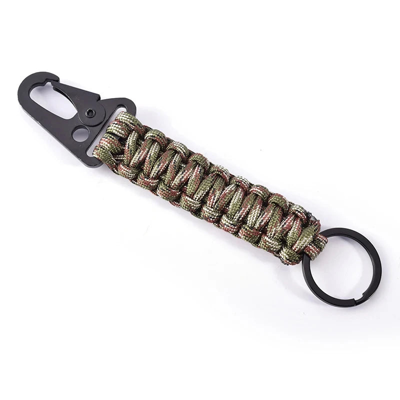 Outdoor Paracord Rope Keychain EDC Survival Kit