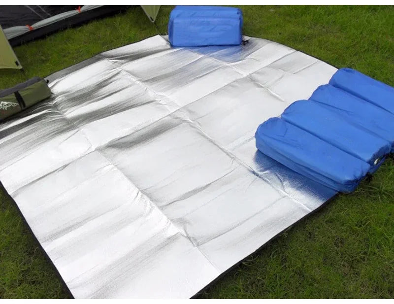 Thermal Camping Mat: Foam, Aluminum Insulation, Reflective Heat Pad