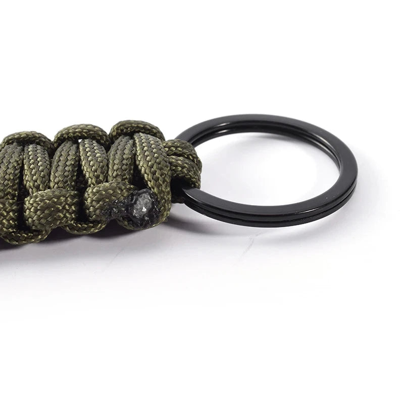 Outdoor Paracord Rope Keychain EDC Survival Kit