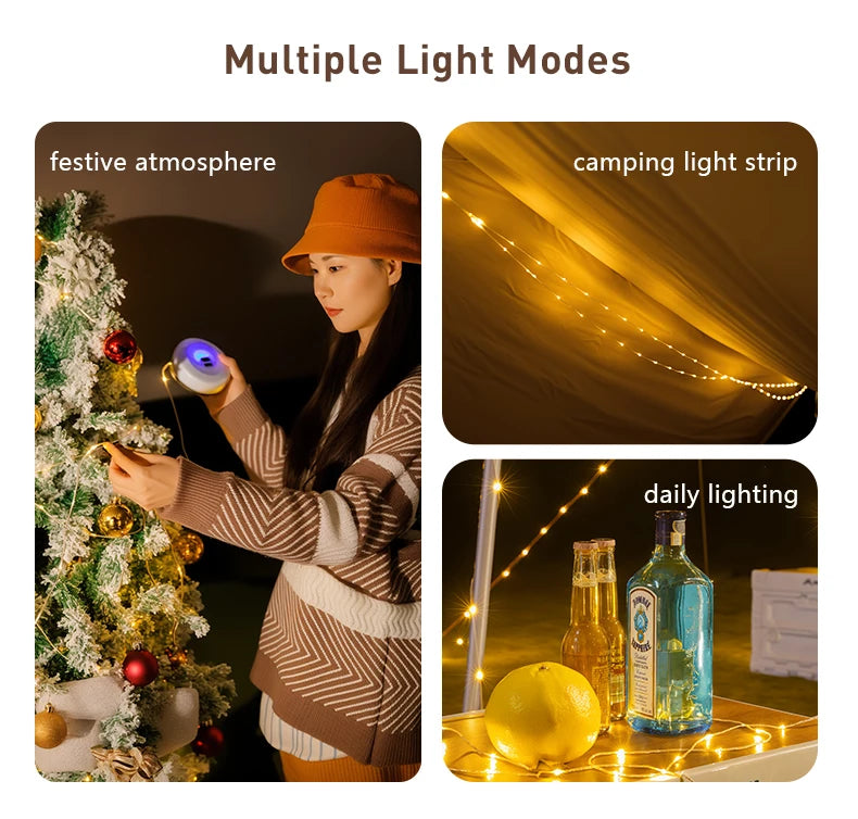 BISINNA Camping String Light USB Charging Lantern 1800mAh