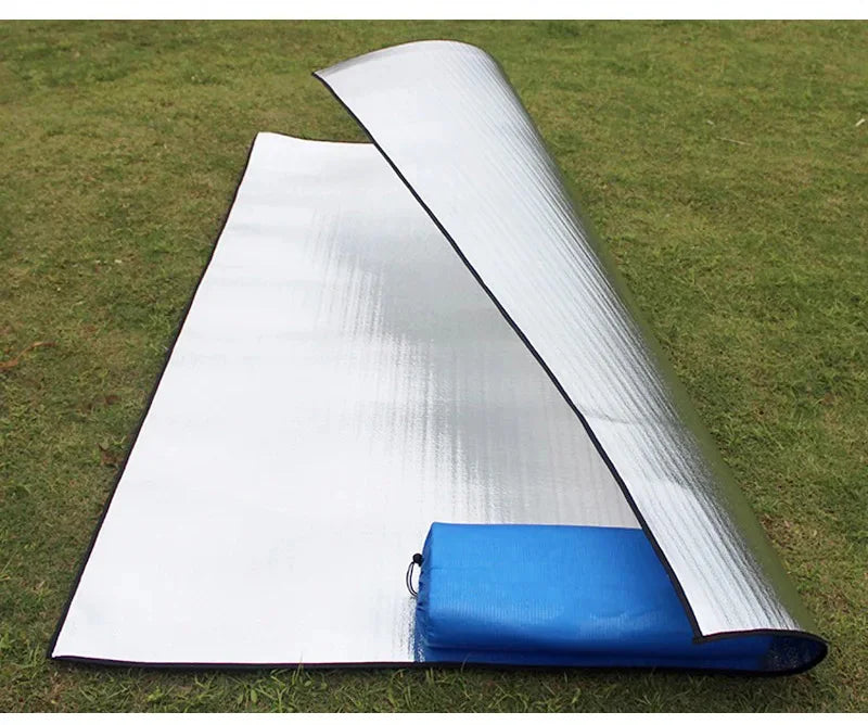 Thermal Camping Mat: Foam, Aluminum Insulation, Reflective Heat Pad