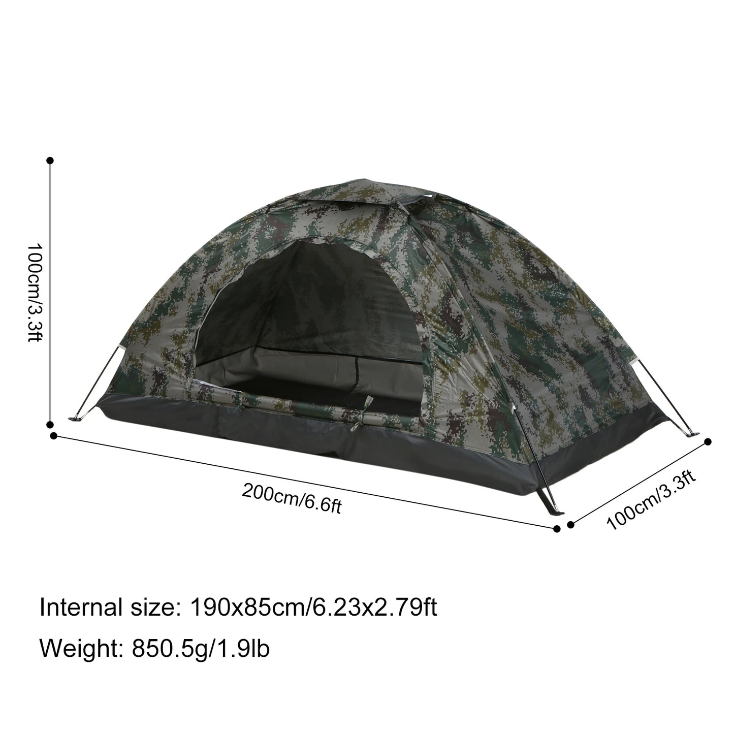 Tomshoo Ultralight 1-2 Person Camping Tent with UPF 30+ Coating