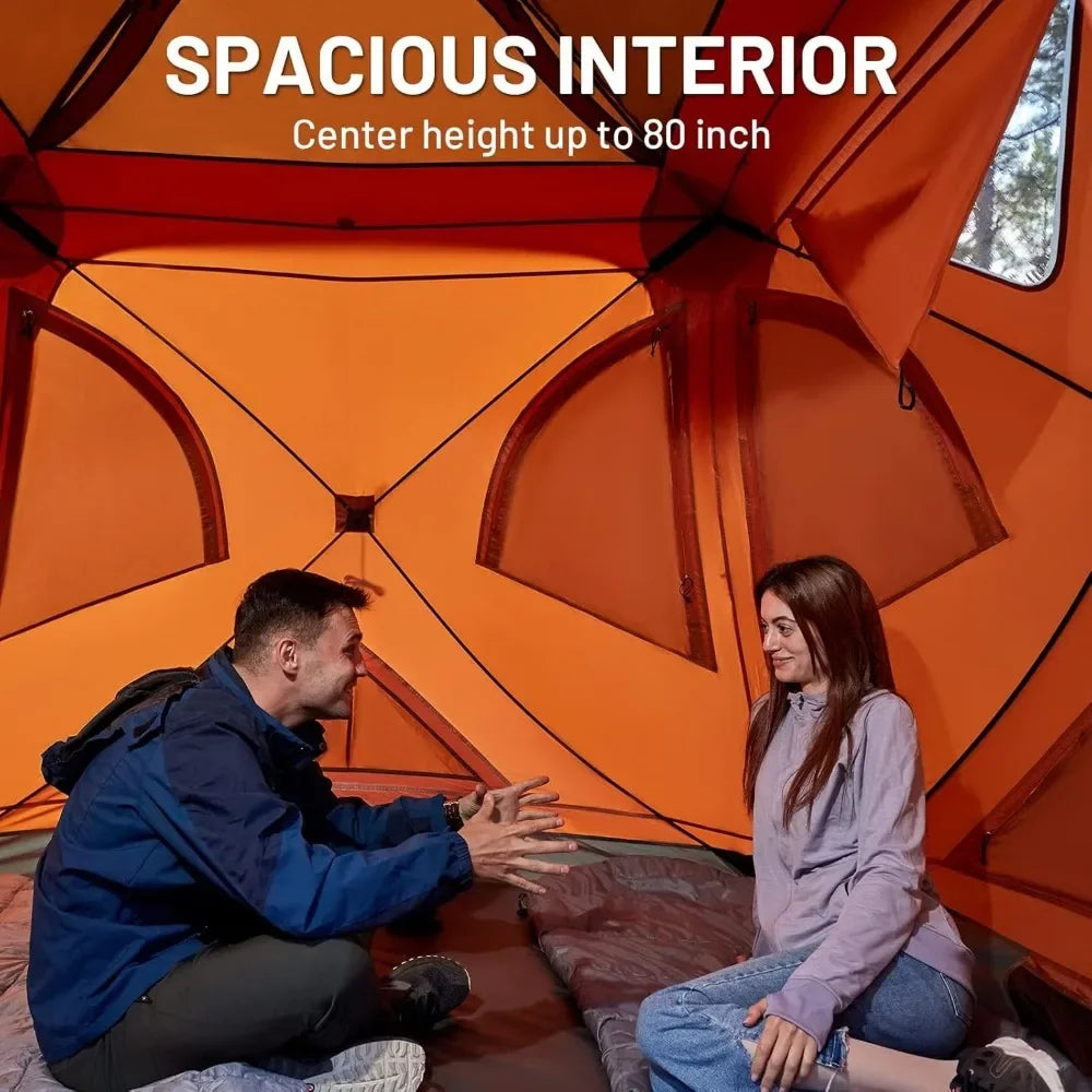 "4-Person Instant Pop-Up Tent – Weather-Resistant, 60-Second Set-Up for Camping"