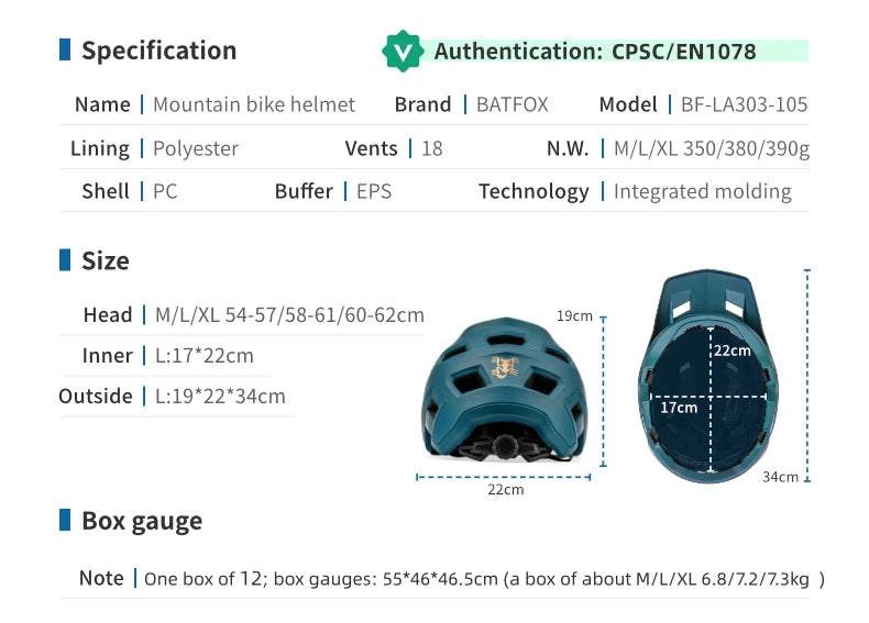🚴‍♂️ BAT FOX MEN'S CYCLING HELMET – MTB / RACING SPEEDFRAME 🦊