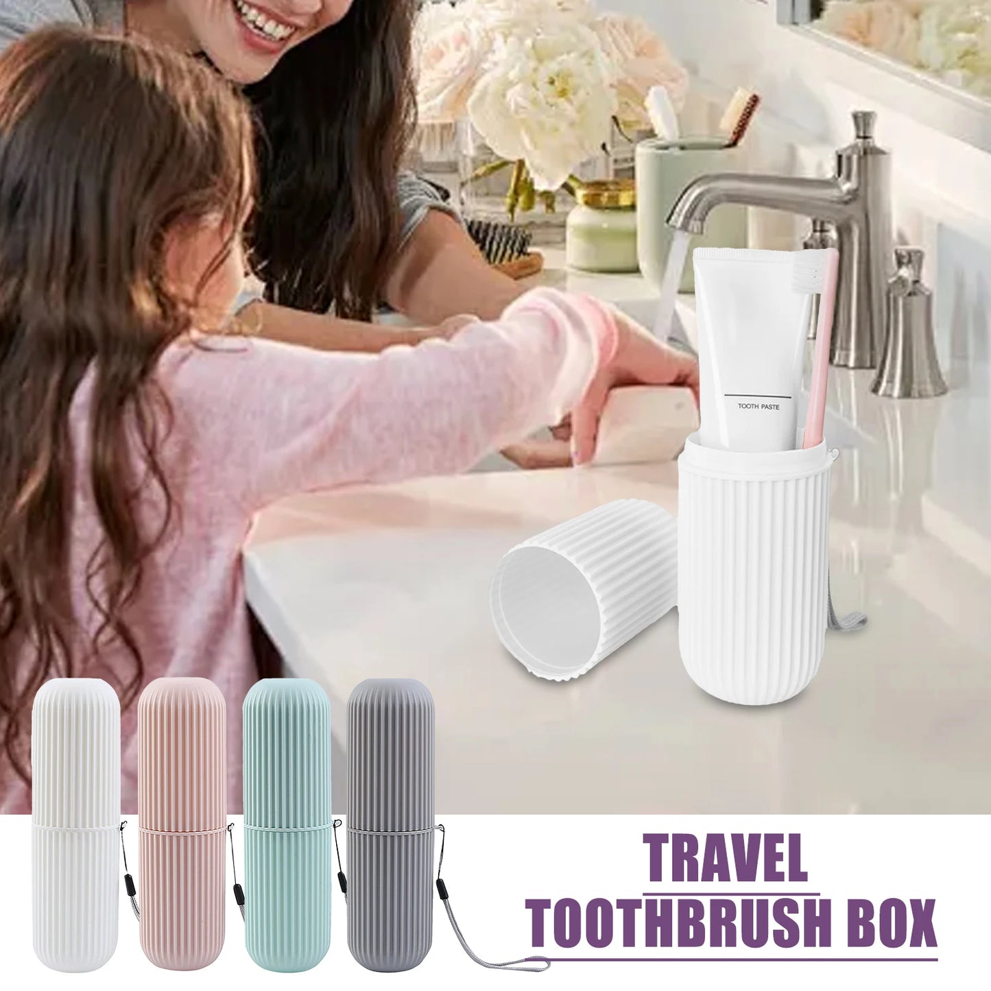 Travel Case Toothbrush Container