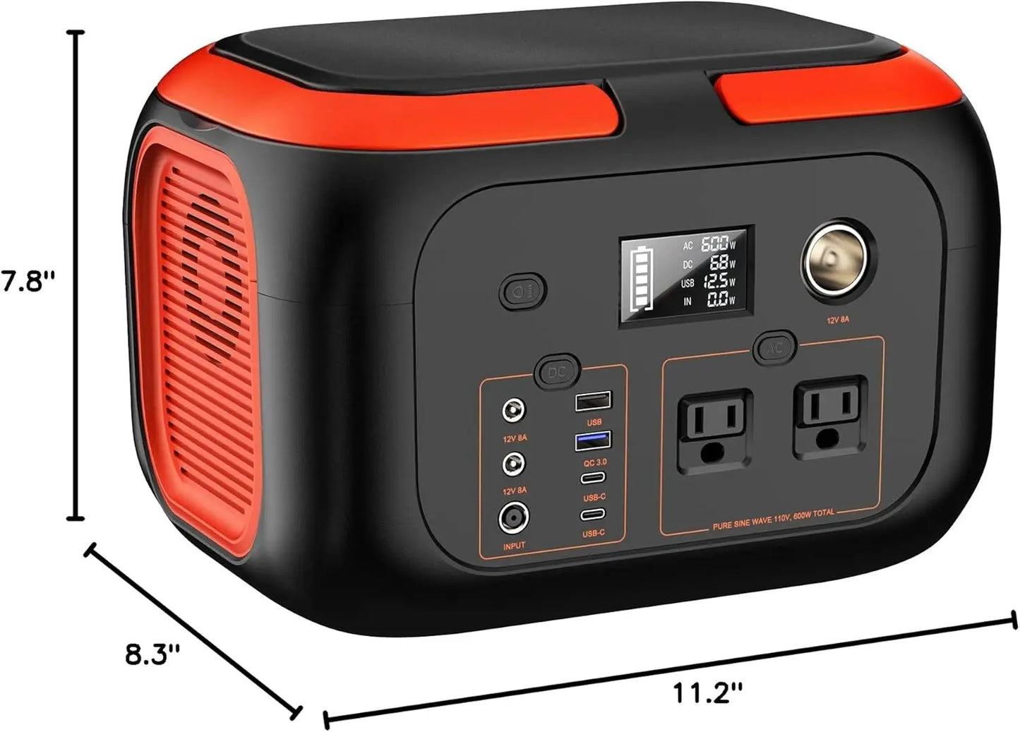 🔋 200W–600W Portable Power Station ☀️ Solar Generator • AC Outlets • Travel-Ready Power