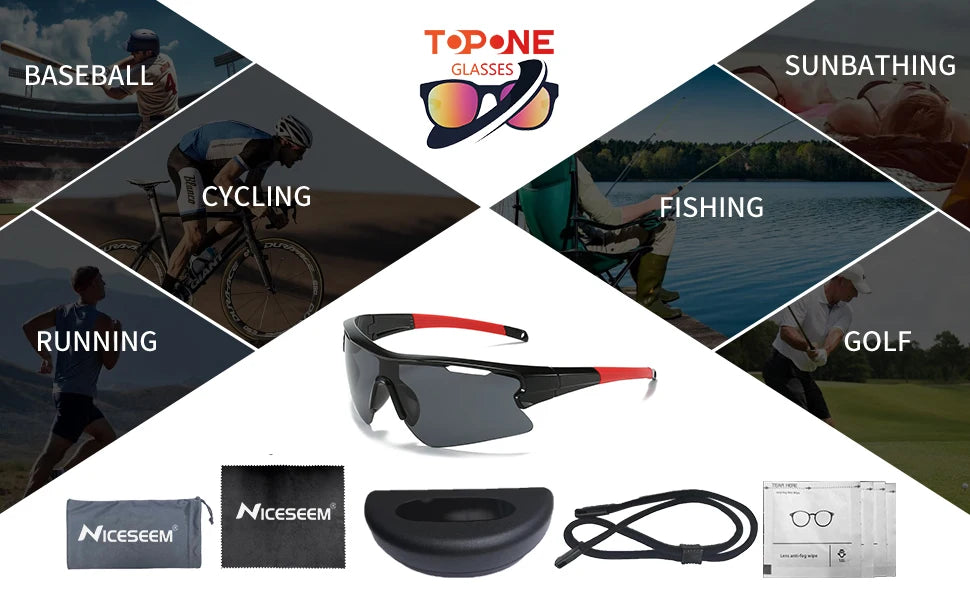 "Polarized Sports Sun Glasses – UV400 Protection for Running, Cycling, Fishing & More"