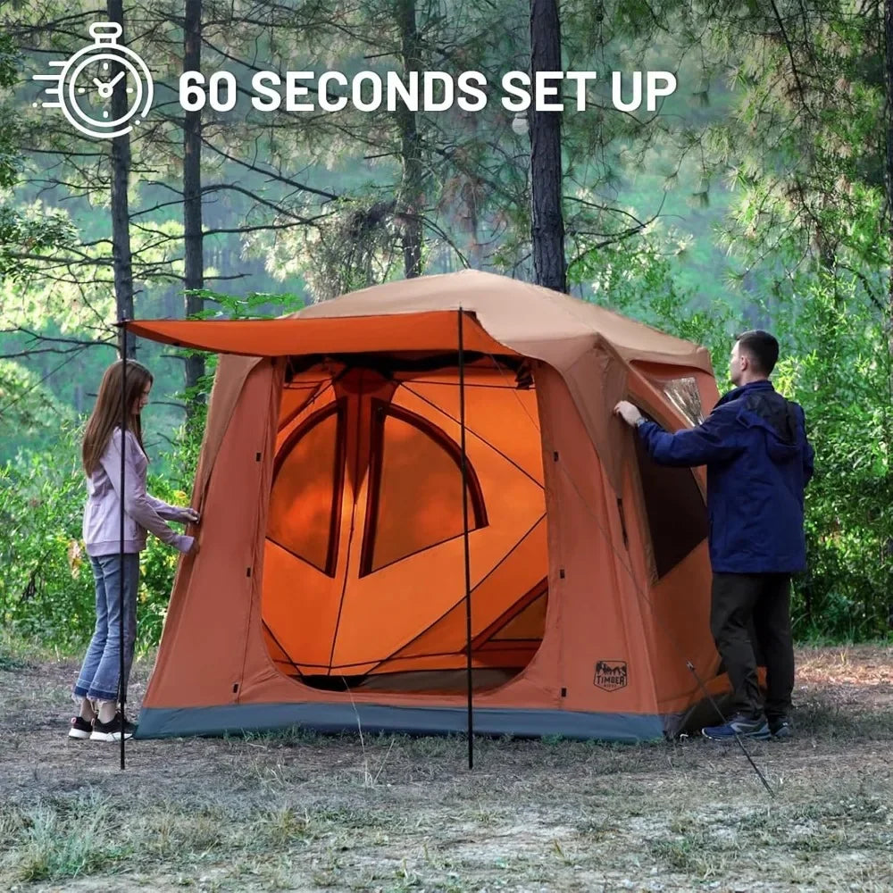 "4-Person Instant Pop-Up Tent – Weather-Resistant, 60-Second Set-Up for Camping"